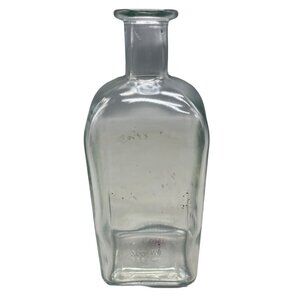 vetreria etrusca 750 ml decanter bottle clear glass 8x3x3" READ